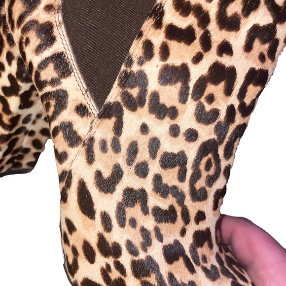 Sam Edelman Leopard Boots Women’s Size 9 pony Hair Ankle Booties animal print - Picture 6 of 12